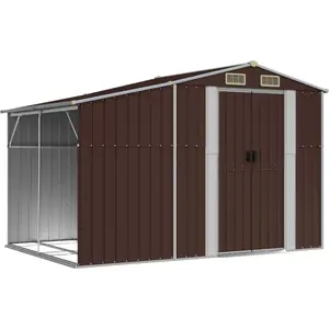 vidaXL Gerätehaus Braun 277x192,5x179 cm Verzinkter Stahl günstig