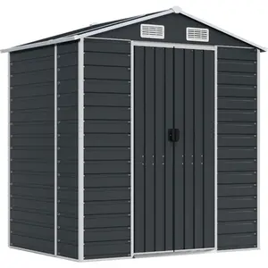 vidaXL Gerätehaus Anthrazit 191x130x198 cm Verzinkter Stahl günstig