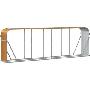 vidaXL Kaminholzunterstand Holzoptik 300x45x100 cm Verzinkter Stahl günstig