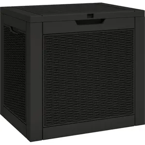 vidaXL Gartenbox Schwarz 55,5x43x53 cm Polypropylen günstig
