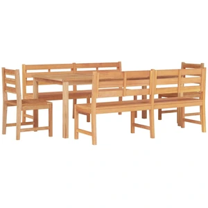 vidaXL 5-tlg. Garten-Essgruppe Massivholz Teak günstig
