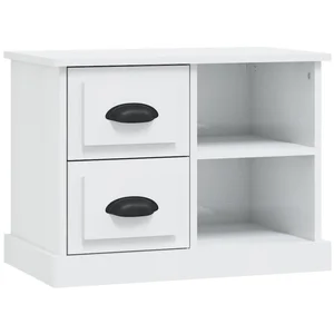 vidaXL Nachttisch Nachttisch Hochglanz-Weiß 60x35,5x45 cm (1-St) günstig