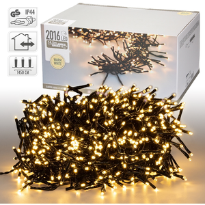 ECD Germany LED Büschel Lichterkette 14,5m mit 2016 LEDs Warmweiß, Str...