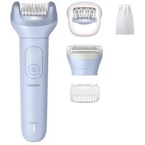 Philips Epilator Series 8000 BRE709/00 Kabelloser Epilierer, nass und trocken, Blau, 32 Pinzette, Depilation, Rasieren, 70400 RPM, Akku, Integrierte Batterie