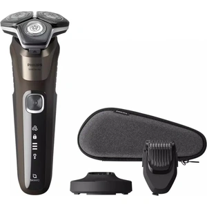 Philips SHAVER Series 5000 S5886/38, Rotationstrasierer, Schwarz, Brau...