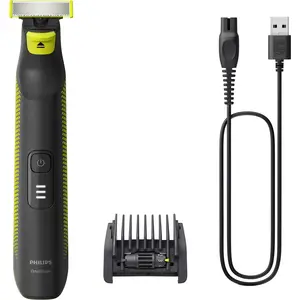 Philips OneBlade Pro QP6506/15 Face, Folienschaber, Schwarz, Limette, ...