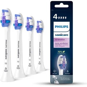 Philips S2 Sensitive HX6054/10 4x Ultra Soft Bürstenköpfe für Schallzahnbürste, 4 Stück(e), Weiß, 3 Monat( e), Extra weich, Philips, DiamondClean, DiamondClean 9000, DiamondClean Smart, EasyClean, Essence+, ExpertClean,... günstig
