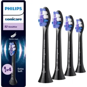 Philips Sonicare Optimal Sensitive HX6054/88 Schwarz (4 Stück) günstig