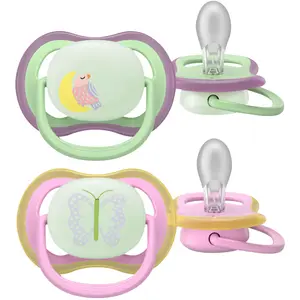 Philips Avent 2er-Pack Schnuller ultra air Nighttime, 6-18M günstig