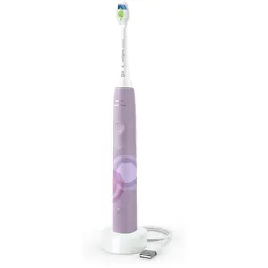 Philips 4100 Series HX3689/44 Elektrische Schallzahnbürste, Erwachsener, Schallzahnbürste, Tägliche Pflege, 31000 Bewegungen pro Minute, Lila, 2 min, 4 x 30 sec