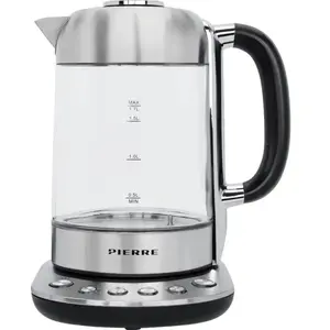 Pierre Wasserkocher PWK7000 Glas mit einstellbarer Temperatur