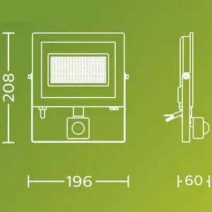 Philips LED-Außenstrahler Lois UE Sensor, 24 W, 3.000 K IP65
