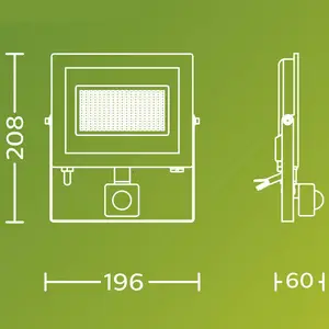 Philips LED-Außenstrahler Lois UE Sensor, 24 W, 5.000 K IP65