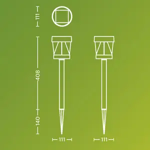 Philips LED-Solarleuchte Avery, Erdspieß, schwarz, IP44