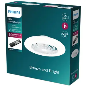 Philips LED-Deckenventilator Amigo, weiß glänzend, 49cm, CCT günstig