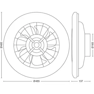 Philips LED-Deckenventilator Amigo, weiß, 49 cm, CCT, DC günstig