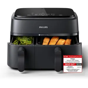 Philips 3000 series NA350/00 Airfryer mit zwei Körben, Heißluftfritteu...