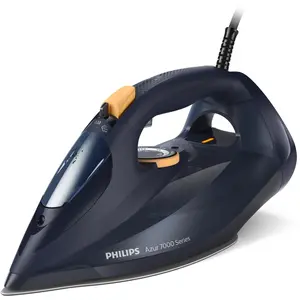 Philips Azur 7000 Series DST7060 - Dampfbügeleisen, dunkelblau/gelb günstig
