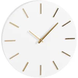 Lumarko, Wanduhr, Zegar  cienny Aluminiowy Bia y  r. 35,5cm Mica (35.50 cm) günstig