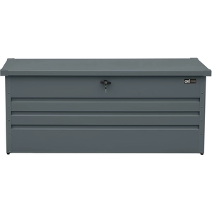AXI Miles Gartenbox aus Metall in Anthrazit 600 | Outdoor Kissenbox für den Garten mit Boden und Schloss | Outdoor Aufbewahrungsbox / Auflagenbox günstig