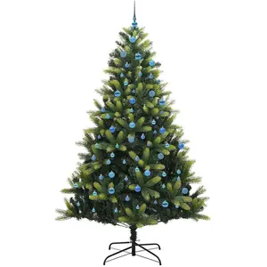 vidaXL, Weihnachtsbaum, Elia (mit LEDs und blauen Bällen) (240 cm)