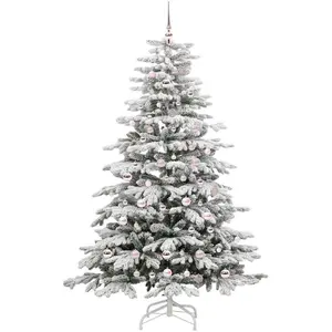 vidaXL, Weihnachtsbaum, Paul (mit LEDs und pinken Kugeln) (210 cm)