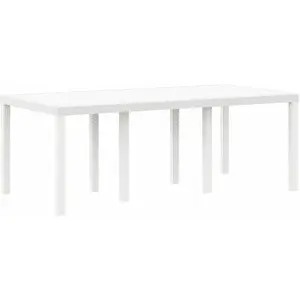vidaXL Gartentisch Weiß 200 x 100 x 73 cm Poly-Rattan günstig