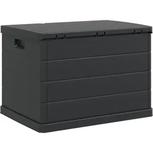 vidaXL Gartenlagerbox Kunststoff 77,5 x 54,5 x 53 cm Anthrazit günstig