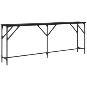 vidaXL Beistelltisch Konsolentisch Schwarz Eichen-Optik 200 x 29 x 75 ... günstig