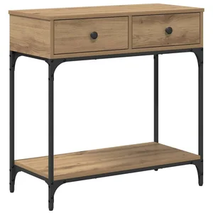 vidaXL Beistelltisch Konsolentisch Artisan-Eiche 75 x 34,5 x 75 cm Hol... günstig