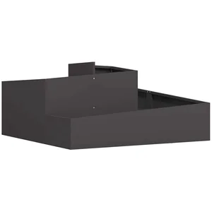 vidaXL Blumentopf Garten-Pflanzgefäß Schwarz 100 x 100 x 50 cm (1 St) günstig