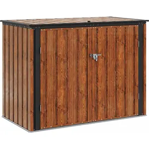 vidaXL Gartenlagerbox Braun 151,5 x 82 x 110,5 cm Stahl günstig