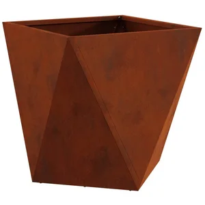 vidaXL Blumentopf Pflanzkübel Rostig 40 x 40 x 40 cm Wetterfeststahl (1 St) günstig