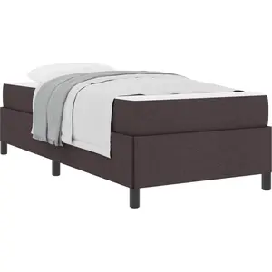 vidaXL Boxspringbett Dunkelbraun 100 x 200 cm Stoff günstig