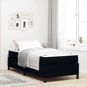 vidaXL Boxspringbett Schwarz 90 x 190 cm Stoff günstig
