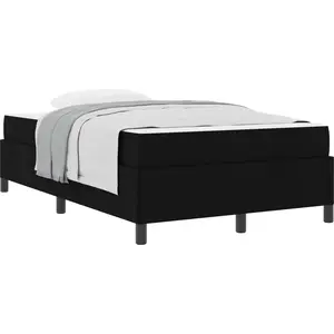vidaXL Boxspringbett Schwarz 120 x 200 cm Stoff günstig
