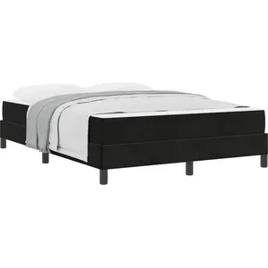vidaXL Boxspringbett mit Matratze Schwarz 160 x 210 cm Stoff günstig