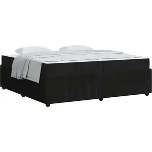 vidaXL Bettrahmen Schwarz 200 x 200 cm Stoff günstig