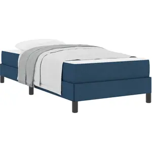 vidaXL Boxspringbett Blau 90 x 190 cm Stoff günstig