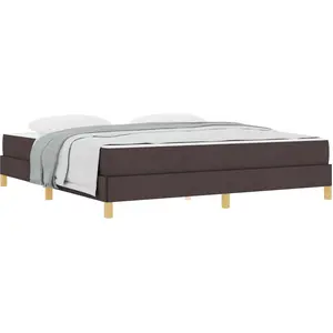 vidaXL Boxspringbett mit Matratze Dunkelbraun 180 x 200 cm Stoff günstig