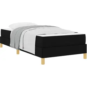 vidaXL Boxspringbett mit Matratze Schwarz 90 x 190 cm Stoff günstig