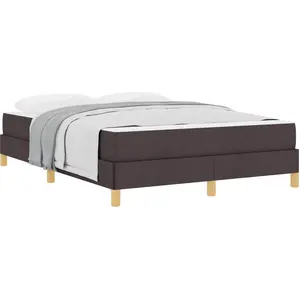 vidaXL Boxspringbett mit Matratze Dunkelbraun 160 x 200 cm Stoff günstig
