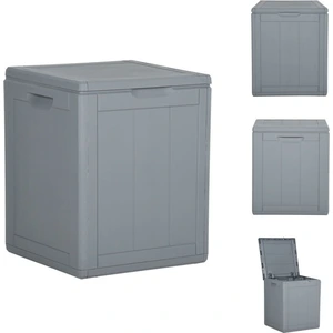 vidaXL Garten-Aufbewahrungsbox 90 L Grau PP Rattan - Gartenboxen günstig
