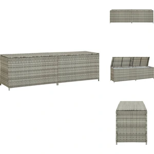 vidaXL Gartenbox Poly Rattan 200x50x60 cm Grau - Gartenboxen günstig