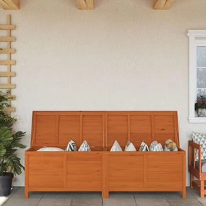 The Living Store Gartentruhe Braun 198,5x50x56,5 cm Massivholz Tanne günstig
