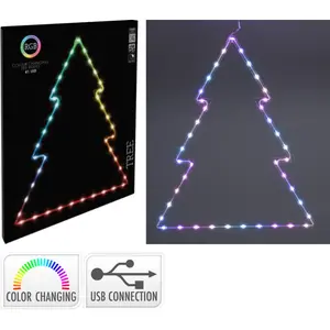 Koopman Baum 41 LEDs RGB Weihnachtsbaum Lichterkette für festliche Dek... günstig