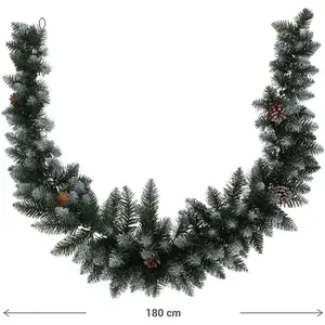 Home&Styling, Weihnachtsdeko, Weihnachtsgirlande mit Tannenzapfen, 180...