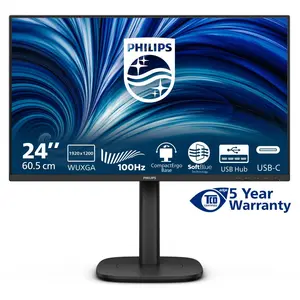 Philips 3000 series 24B2N3200D/00, 61,2 cm (24.1"), 1920 x 1200 Pixel, WUXGA, LCD, 4 ms, Schwarz