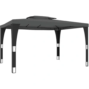 vidaXL Pavillon mit Doppeldach Anthrazit 3,98x2,98 m Stahl günstig