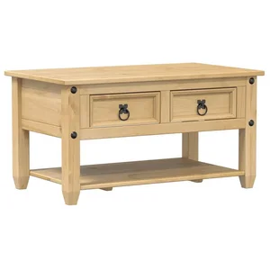 vidaXL Couchtisch Couchtisch mit Schubladen Corona 85x50x45 cm Massivholz Kiefer (1-St) günstig